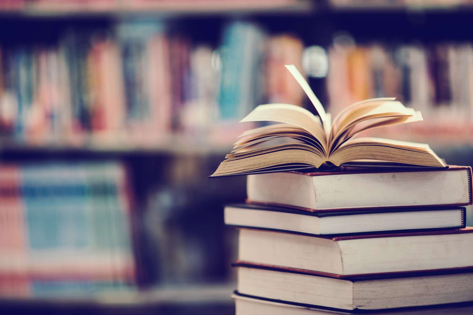 Book Library With Open Textbook 1150 5920